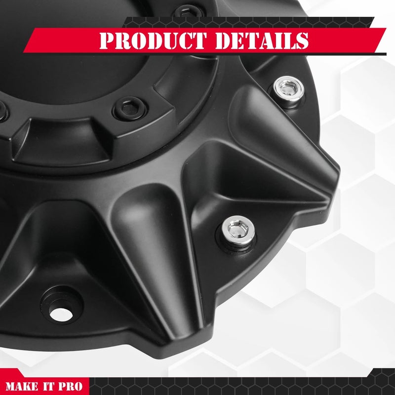 KitsPro Wheel Center Caps for Pro Comp Series 48 and Ballistic 845 Morax Rim Replacement Hub Caps, Pack of 1 - Image 5